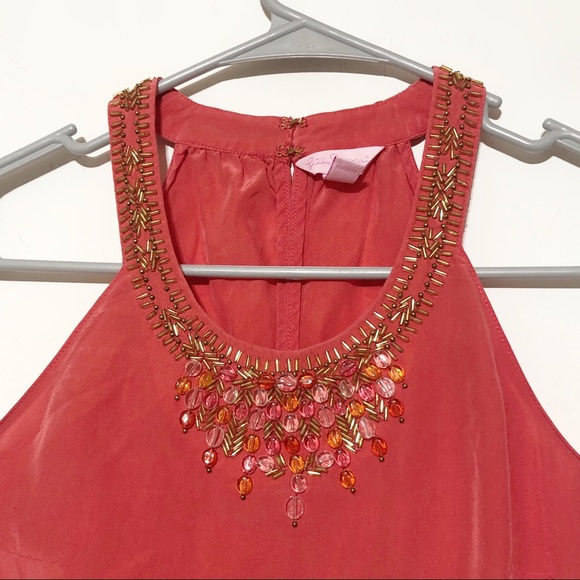 Lilly Pulitzer Beaded Silk Corsica Blouse - Picture 4 of 10